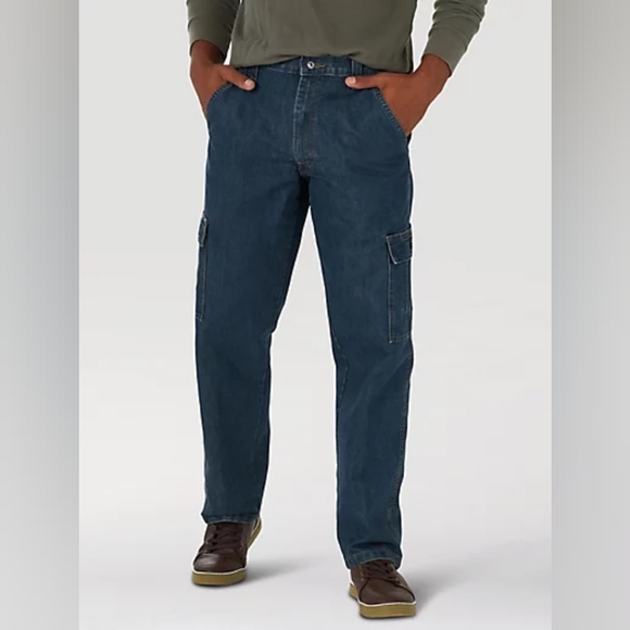 Wrangler Men's Jeans #70LGWDS Relaxed Cargo Size 36x32 Medium Stonewash Denim - Picture 14 of 14